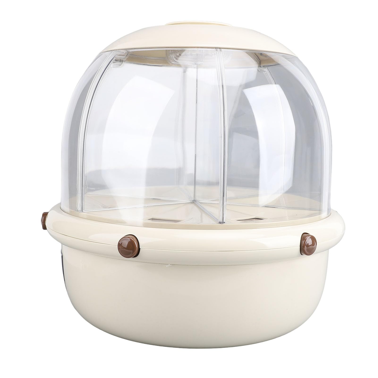 Focket Dispenser per Cereali, Dispenser per Riso a Doppio Strato con 6 Scomparti con Rotazione di 360 Gradi, per Alimenti con Uscita con un per l'organizzazione del Bancone della per la Conservazione