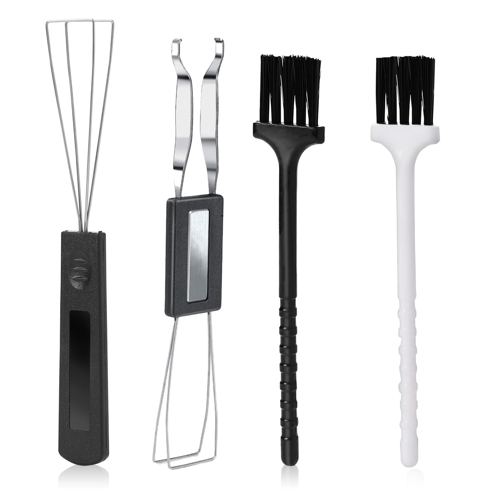 2PCS Keycap Puller and Switch Puller with 2PCS Keyboard Brush, Keycap Remover Switch Puller Mechanical Stainless Steel Keyboard Remover Keyboard Cleaning and Fixing Tool for Mechanical Keyboard