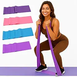 Kit com 3 Faixas de Resistência Elástica para Exercícios Fitness, Yoga, Pilates, Fisioterapia e Treino Funcional - Elástico Premium de Fortalecimento