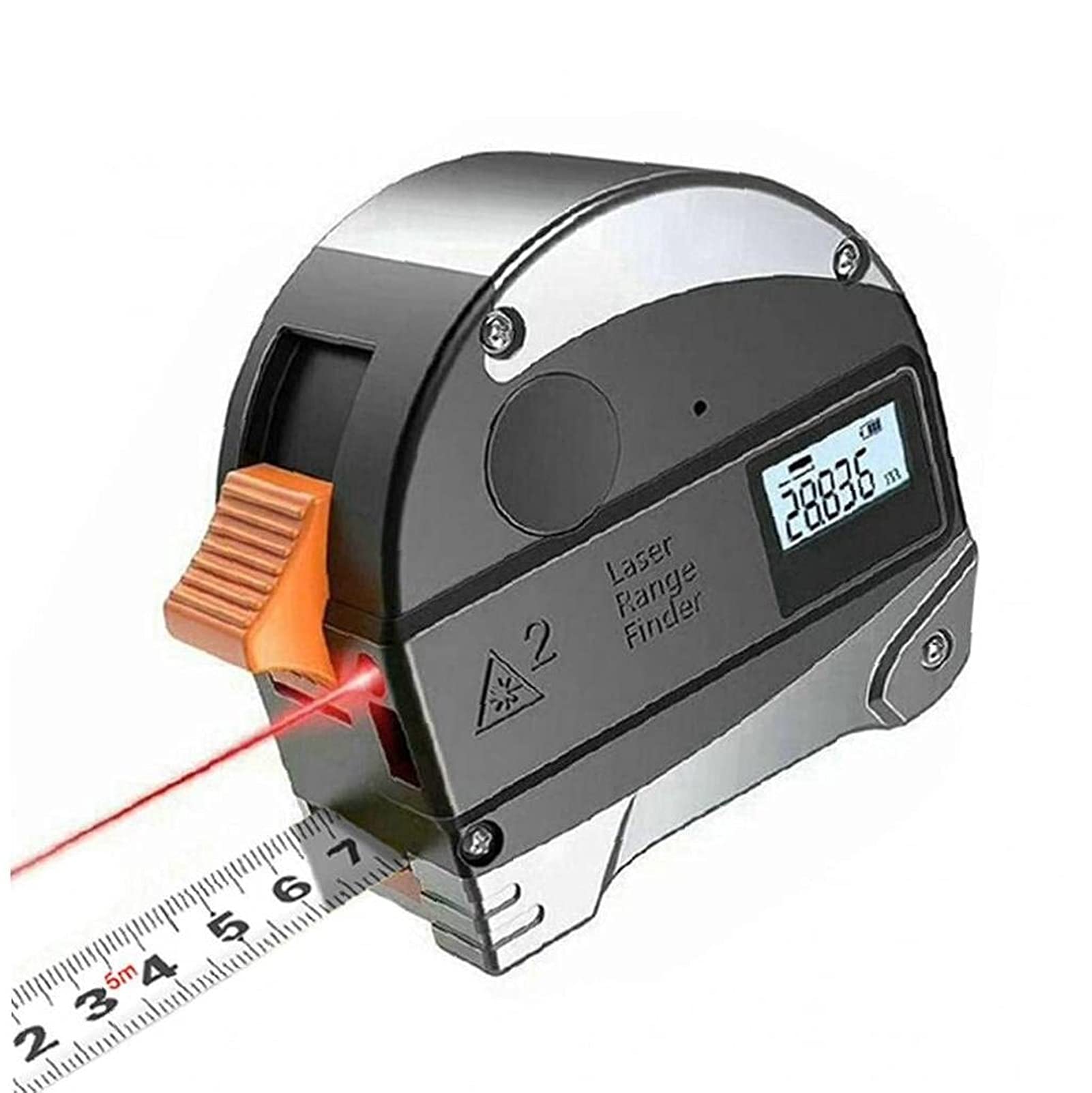 Misuratore di distanza digitale 40 m metro a nastro 5 m misurazione della distanza Range Finder con display LCD 2 in 1 portatile