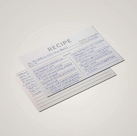 Jot & Mark Recipe Cards 4x6 Inches Blank Double Sided, 50 Count (Modern)