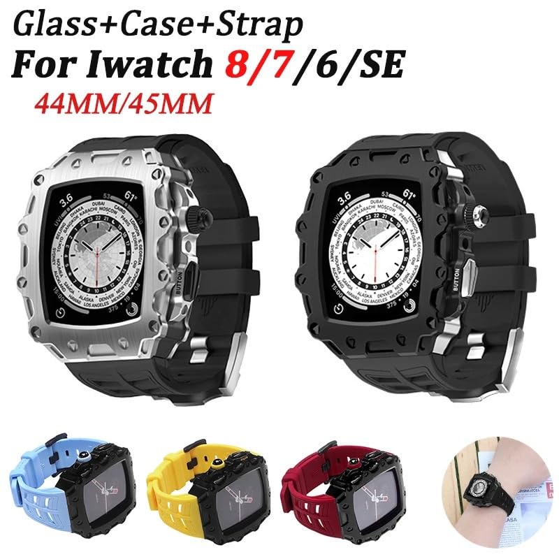 Protector metálico Apple Watch 45mm antiarañazos ágata 2