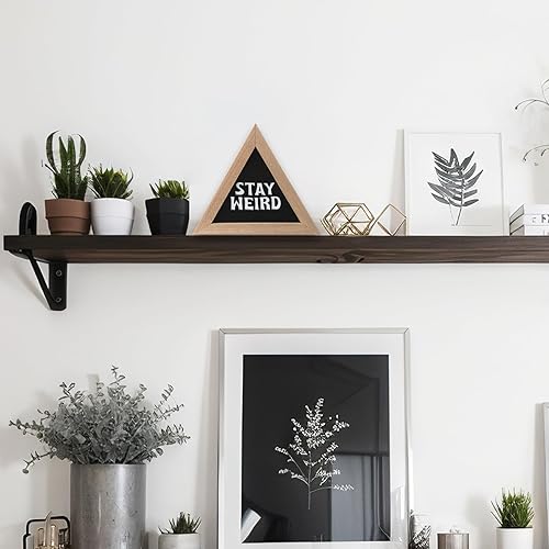 Miniatura 4 de Placa de madera retro de 6.8 x 6 pulgadas, diseño gótico de pared con forma de triángulo, decoración de habitación, regalo para mujer, hombre,