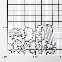 Vista 3 de DzIxY Adorables troqueles de corte de metal para valla de ovejas para hacer tarjetas, juegos de troqueles de papel en relieve, plantillas