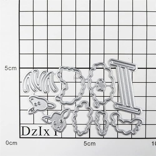 Miniatura 3 de DzIxY Adorables troqueles de corte de metal para valla de ovejas para hacer tarjetas, juegos de troqueles de papel en relieve, plantillas para