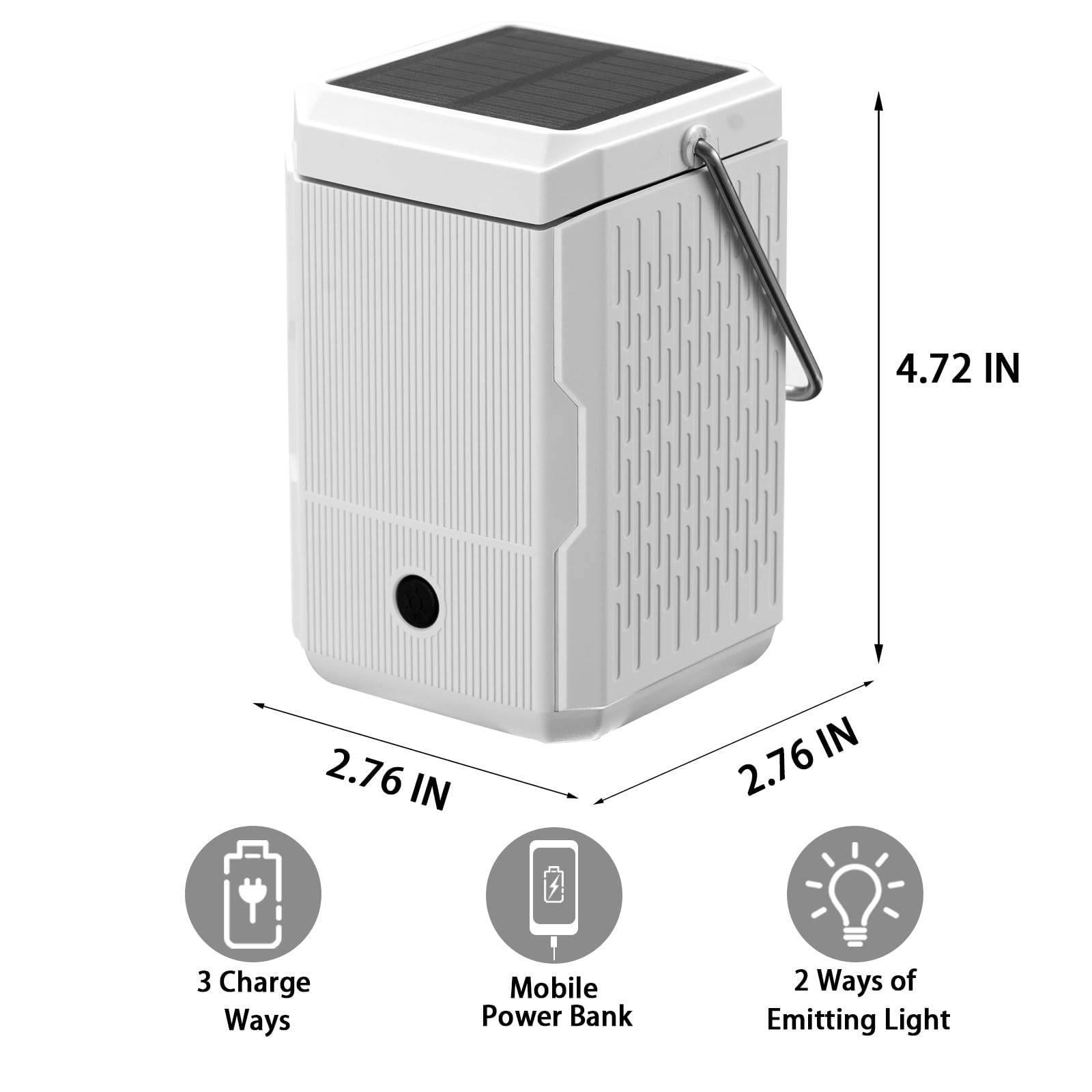 Linterna de camping recargable, manivela de mano y luces solares de camping con salida USB, luces de tienda para camping, lámpara de campamento portátil, esencial de fallo de energía para el hogar