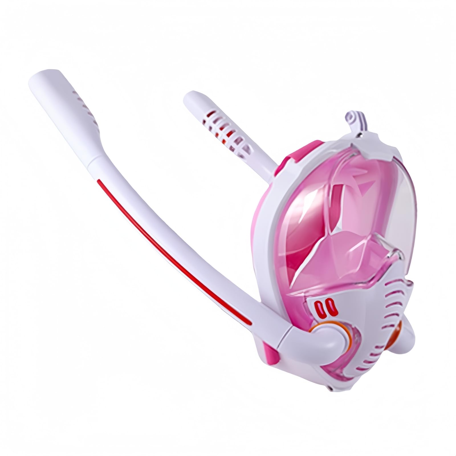 Maschera subacquea per adulti e bambini, maschera subacquea, maschera completa con boccaglio, set da snorkeling per adulti (stile K3 per adulti (rosa bianco, S/M)