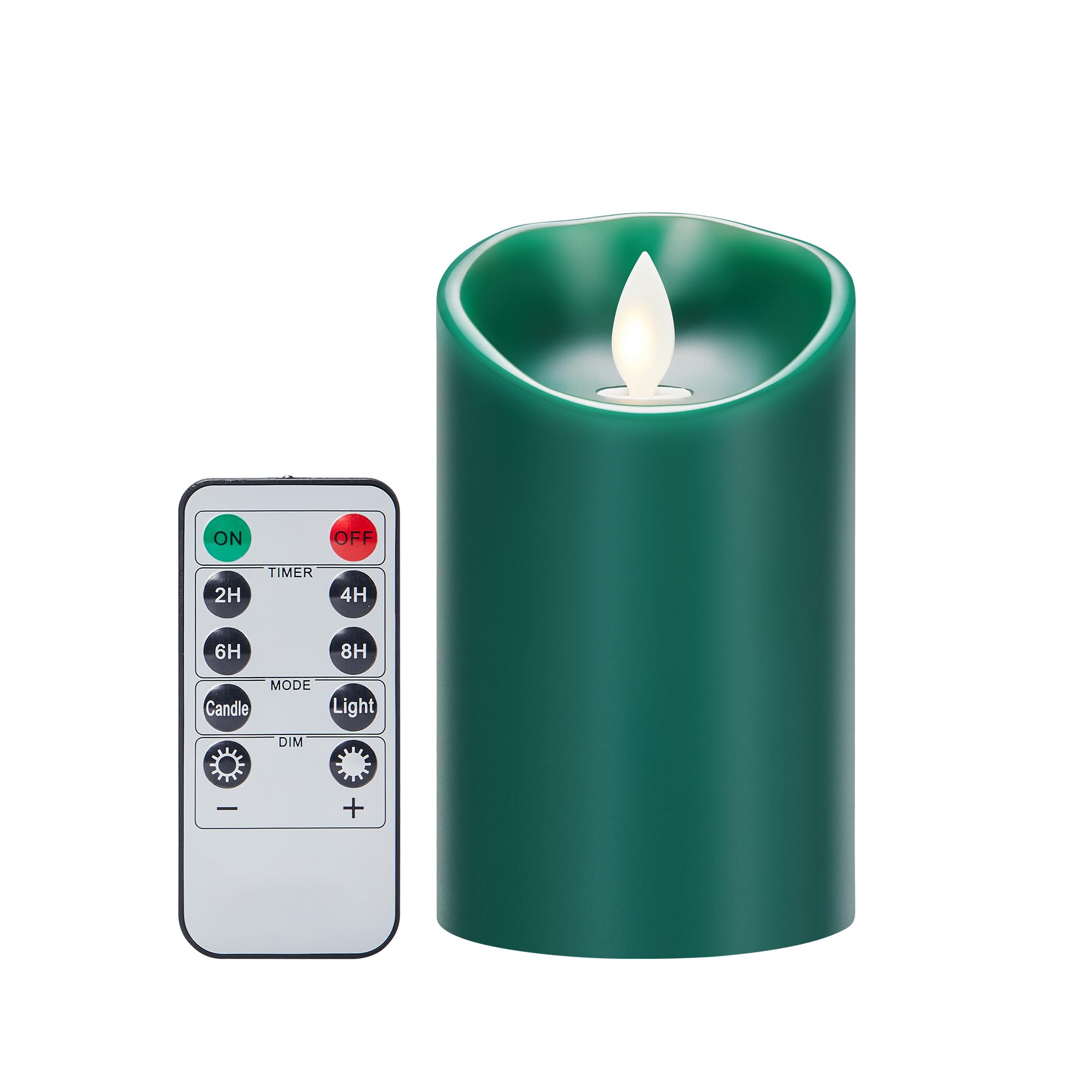 Bougies LED Flamme Vacillante - Télécommande Et Minuterie | Décoration Safe Anniversaire, Noël, Mariage | Lot De 1