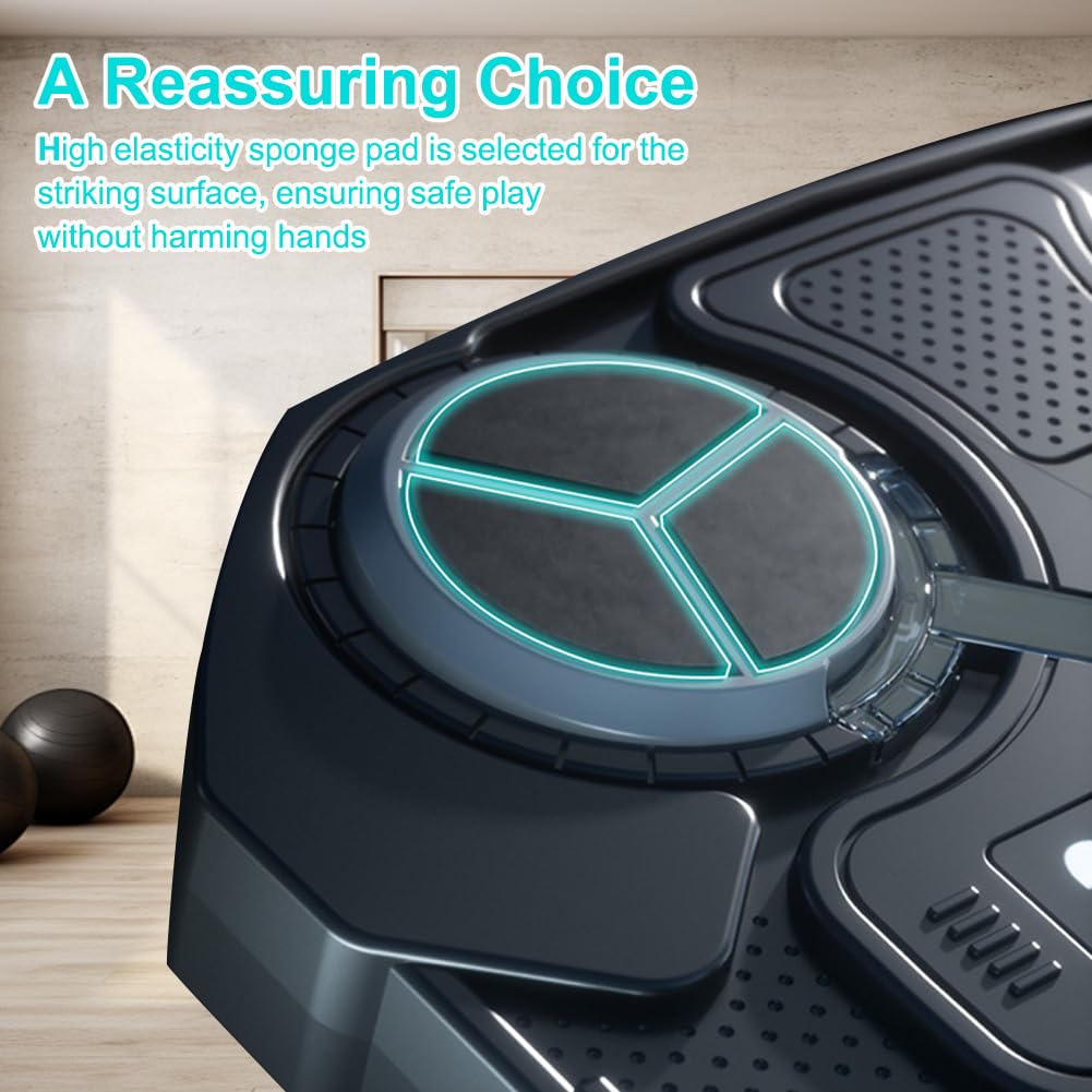 Music Boxing Machine, LED Music Boxing Machine with Boxing Gloves, Bluetooth Smart Electronic Boxing Machine, Wall Mounted Music Boxing Device for Home Exercises, 3 Speed Modes