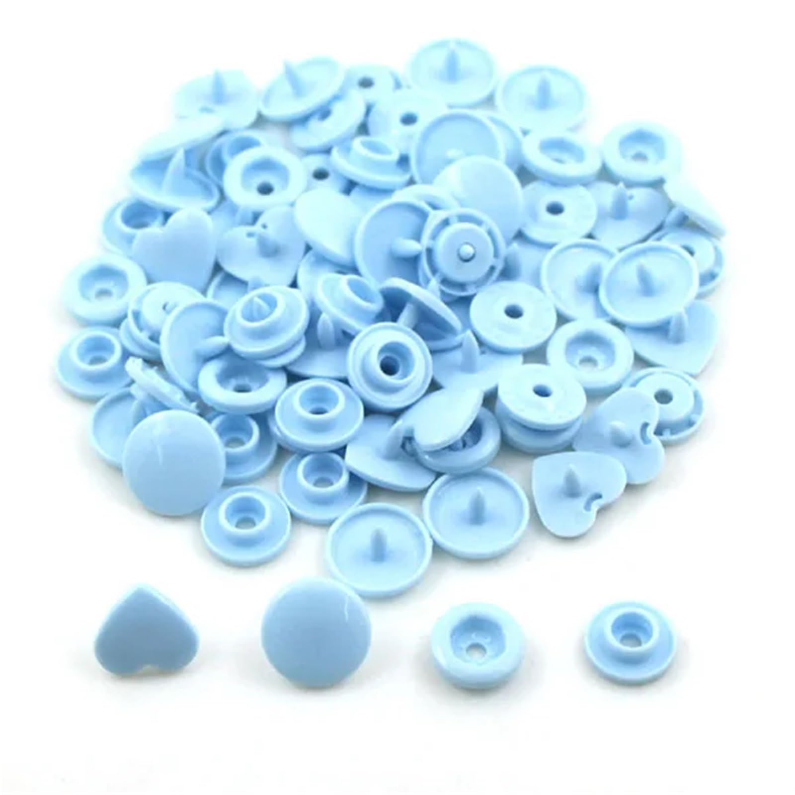 Plastic Snap Buttons 200Sets KAM Star/Heart Snap Button T5 Plastic Decorative Buttons for Clothes Press Studs Fasteners Garment Accessories 15Colors