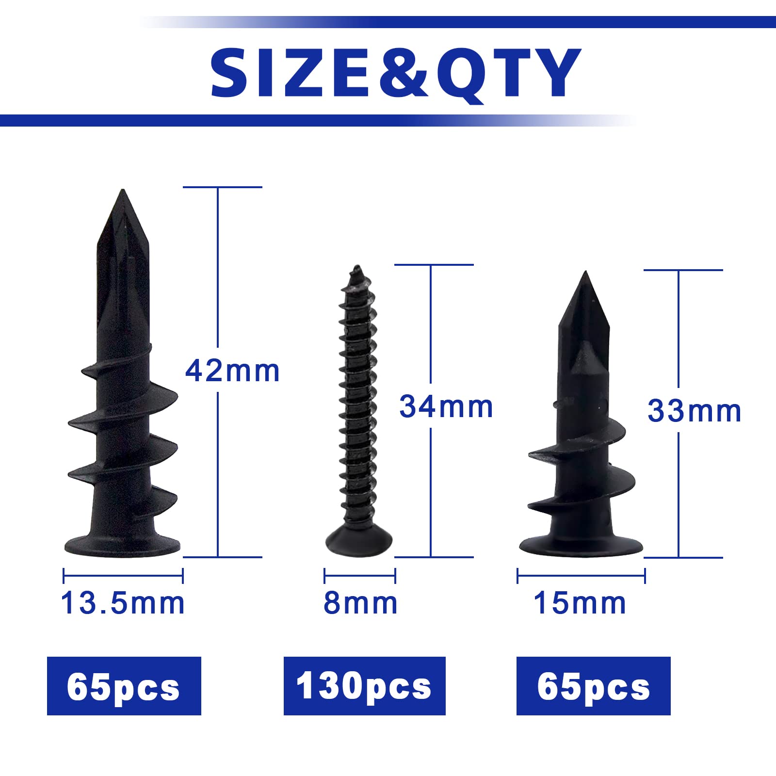 Kit Tasselli Per Cartongesso - 200 Ancoraggi Autoforanti Per Pareti - Foto 6