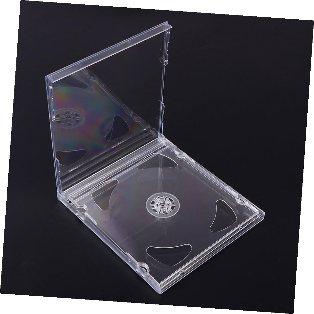 Veemoon Custodia Trasparente per CD e Dvd in Plastica Rigida, Portatile e Compatta, Confezione da 25 Pezzi, per Conservare Dischi a Casa