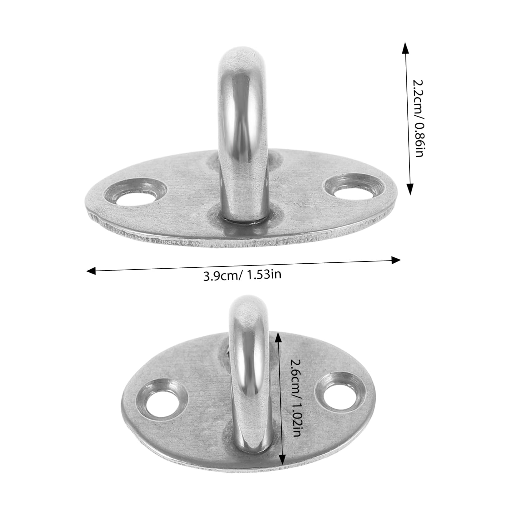 FUNOMOCYA 10pcs Pad Eye Plate Hook Ceiling Hooks Marine Application Hook Wall Mount Hooks for Heavy Duty Hanging