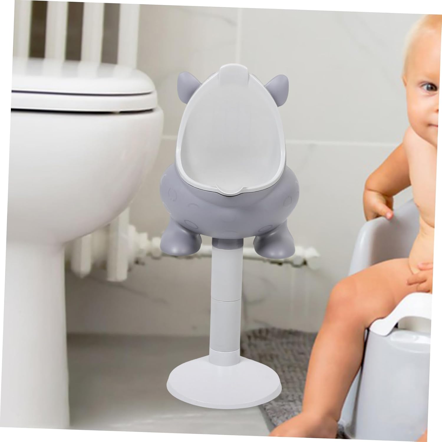 Kisangel Adjustable Standing Urinal for Boys Potty Training Toilet for Toddlers Wall-Mounted Baby Urinal Leak-Proof Design for Bathroom Training