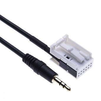 Keple Car AUX Input Mode Cable 3.5mm Aux Jack Radio Lead Adapter for Mercedes M Class W251, W164, R W221, W251, S W221, R230, SL R230, CL 2004-2006 | 5ft