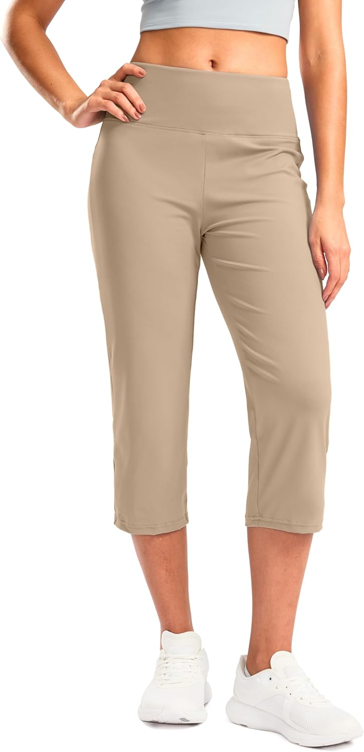 G Gradual Women's Yoga Capri Pants with Zipper Pocket High Waist Leggings Crop Straight Leg Workout Exercise Capris for Women - Image 2