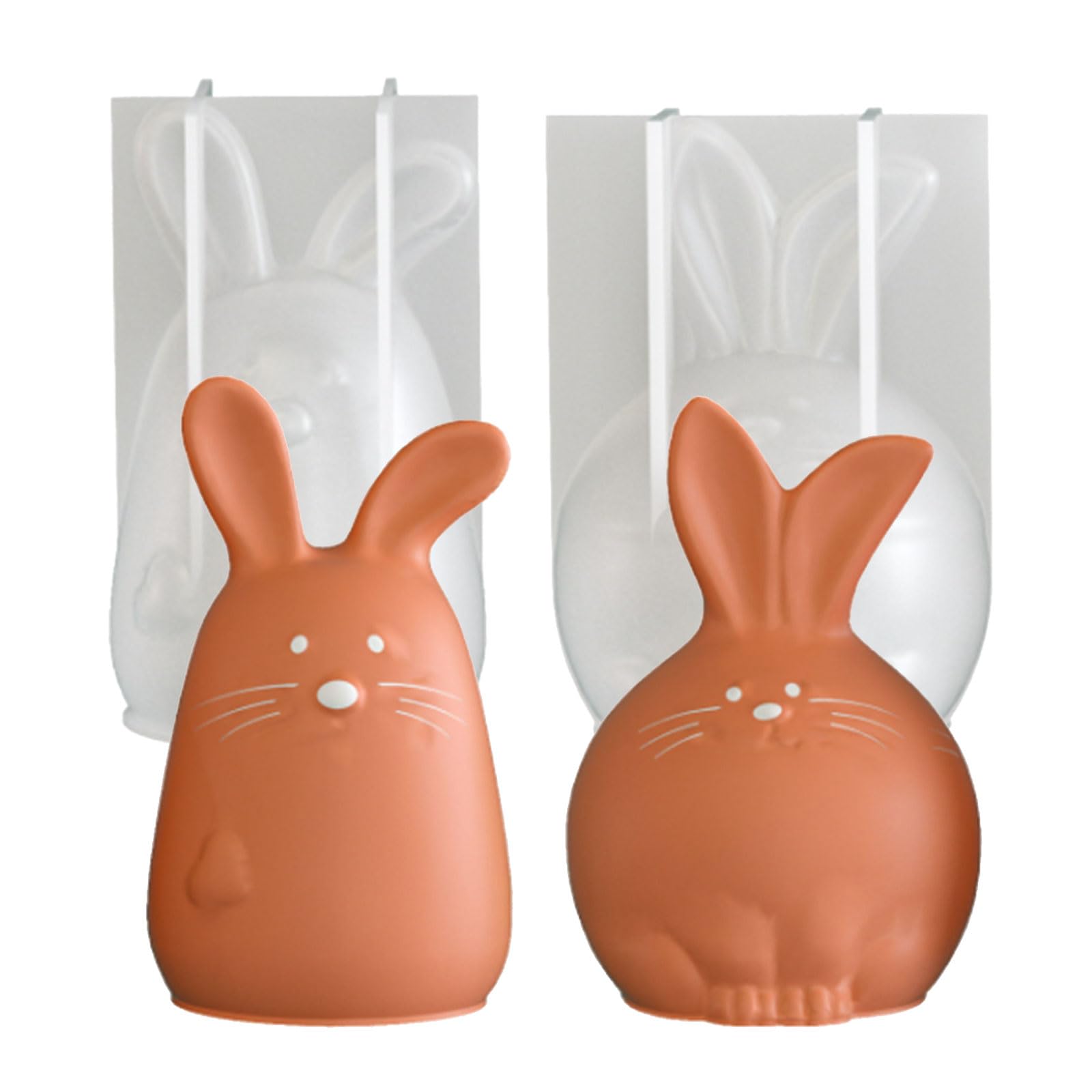 APGLSXY Rabbits Shaped Silicone Easy Cleaning Detailed Easters Making Supplies for Home Holiday Decoration Chocolate Craft Tool Home Decoration
