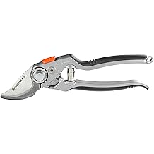 GARDENA 08702 Hand Pruning Scissors, Premium Bypass Pruning Shears with Stainless Steel Blade for Cutting Hard Wood, 1" Inch Max Cut plant pruners, Garden Tools