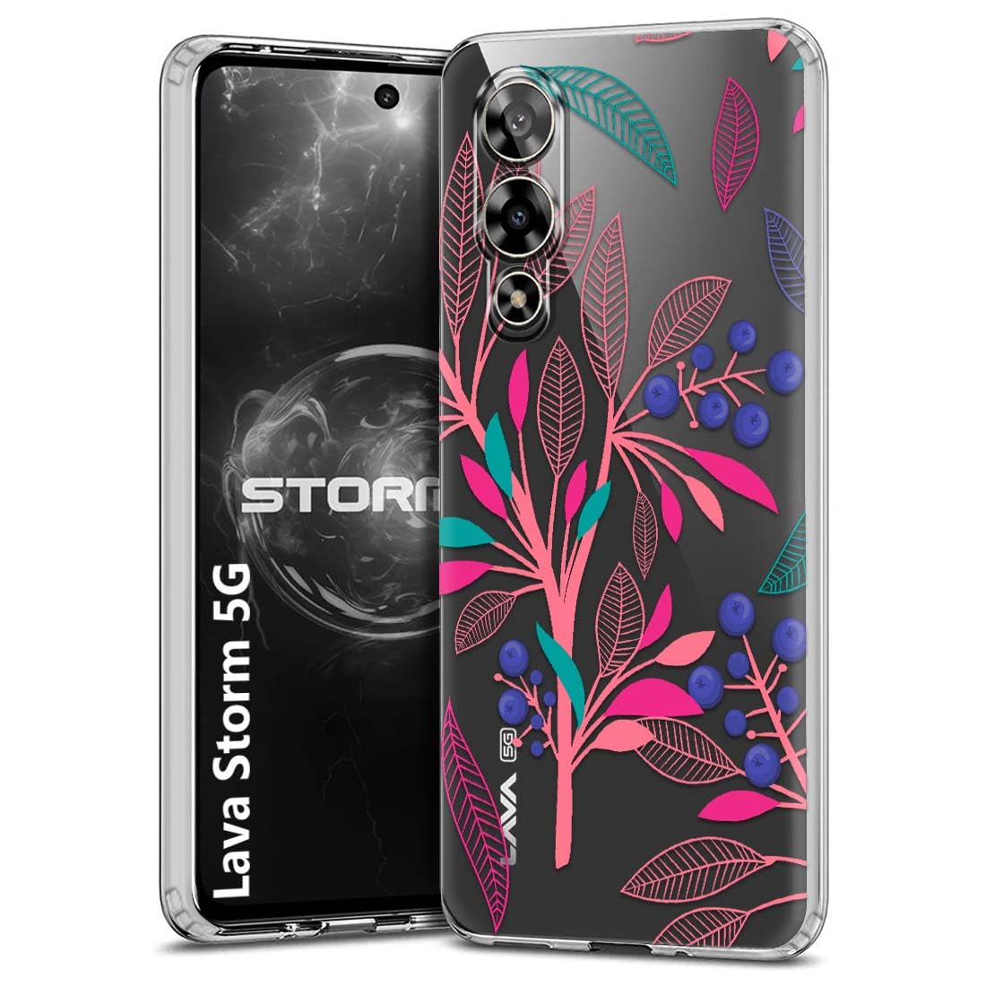 Nainz Soft Silicon Printed Designer Mobile Back Cover for Lava Storm 5G -D0006
