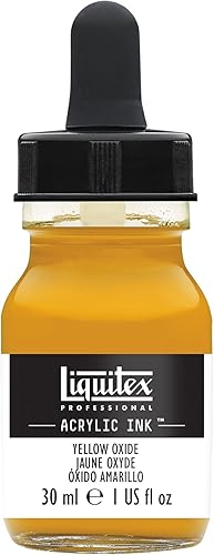 Vista 119 de Liquitex - Pintura acrílica profesional INK! Jarro de 1 onza, color blanco de titanio Umber crudo transparente
