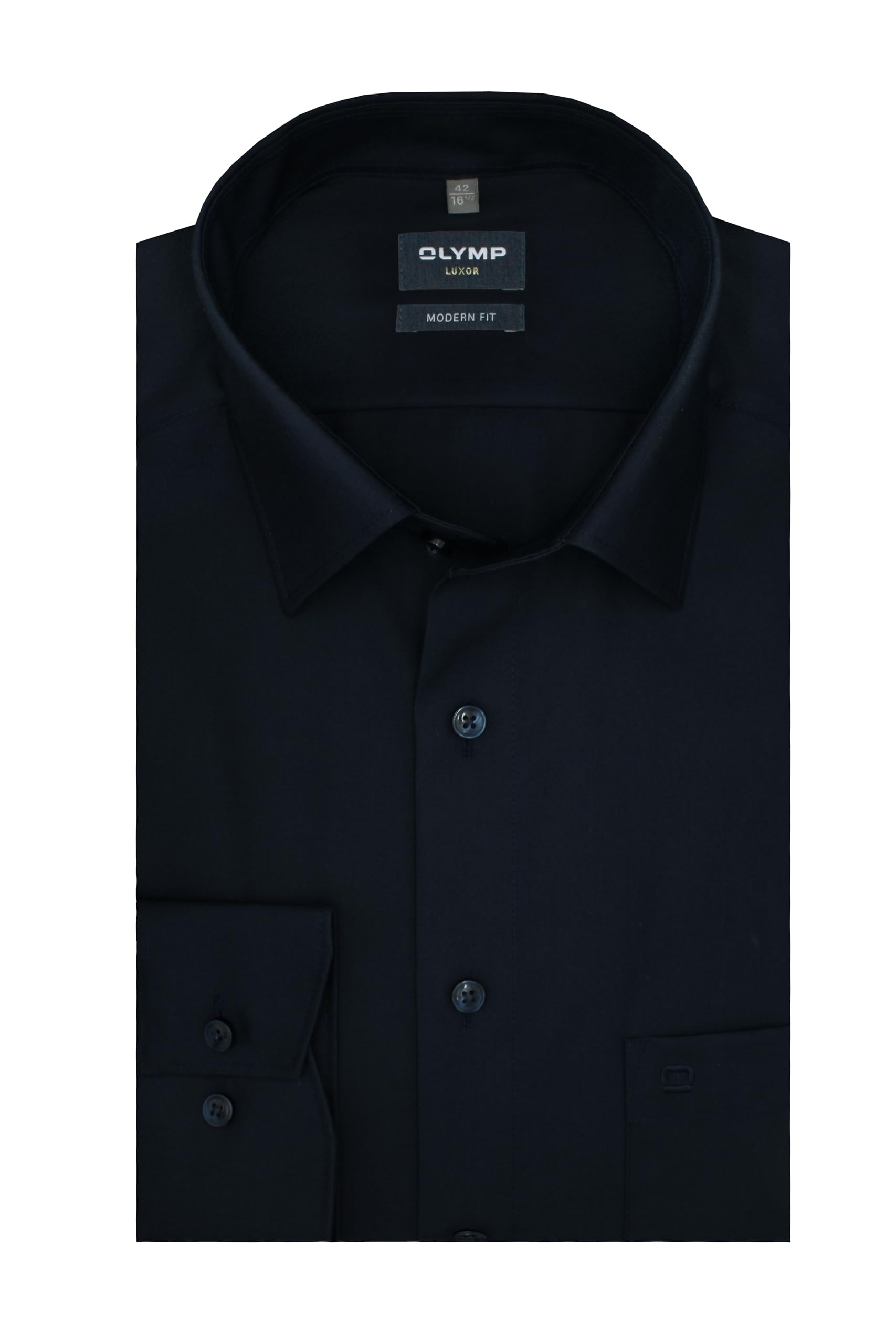 OLYMP Businesshemd Luxor Modern Fit | Extra Langer Arm 69cm | Bügelfrei, Knitterfrei, 100% Baumwolle | New Kent Kragen