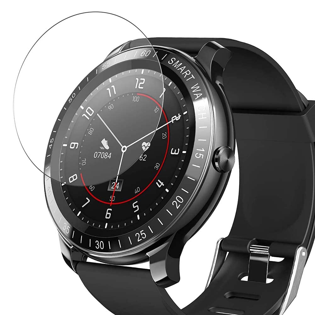 [3 Pack] Synvy Tempered Glass Screen Protector, compatible with ZEEKER W1 1.3" Smart Watch smartwatch 9H Protective Film Protectors