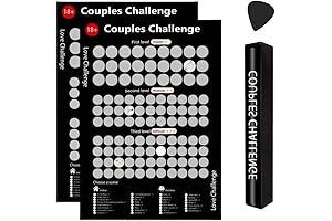 DSNJPZX 17.8" Love Games Scratch-off Poster for Couples
