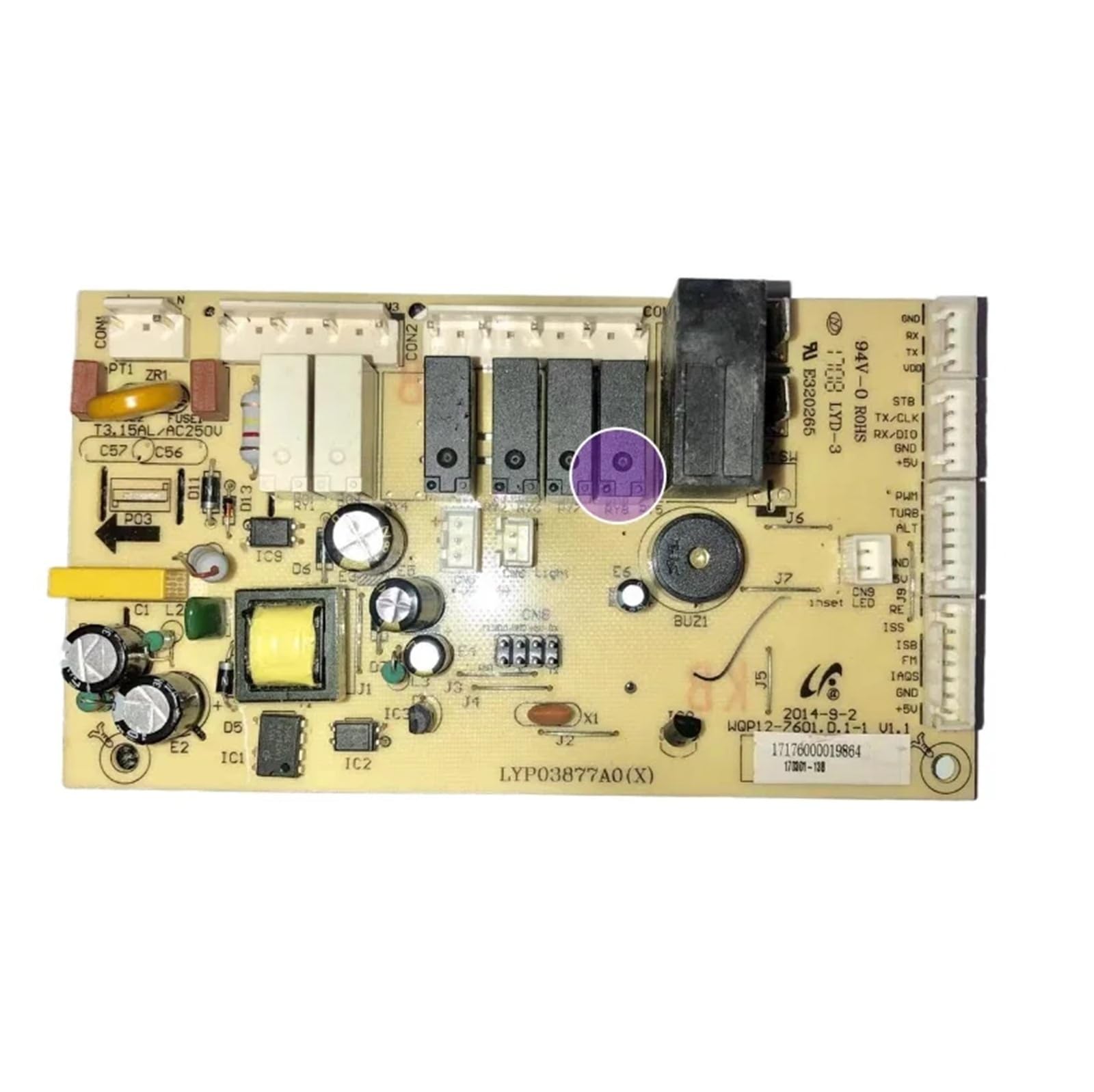 Compatible con Midea, placa de circuito de lavavajillas WQP12-7601, placa de control, fuente de alimentación, placa base de computadora 17176000019864