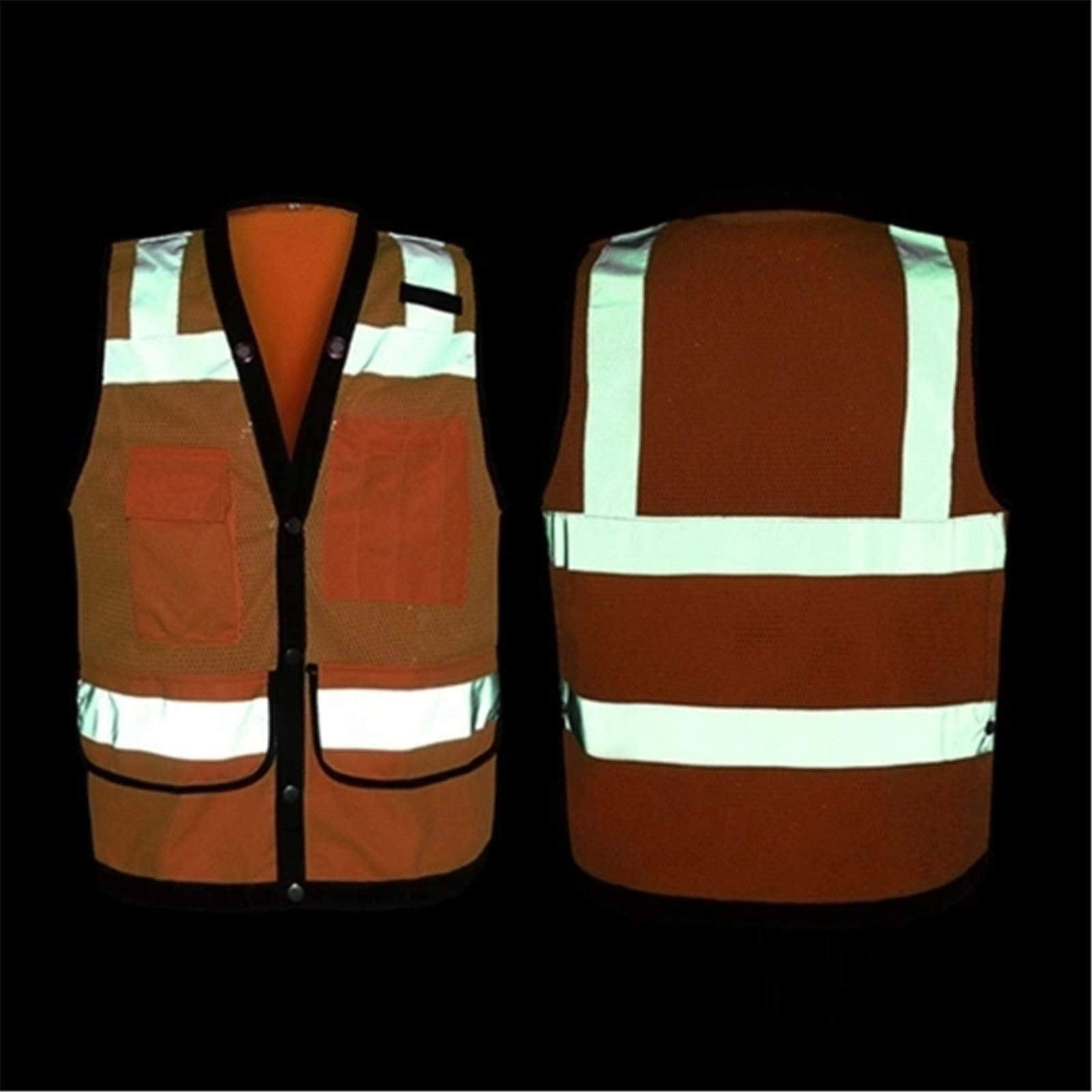 Chaleco Reflectante Seguridad Vestible Reflectante Día de la Noche Ciclismo Motocicletas Advertencia CHALATURA DE Seguridad para Uso en Exteriores(L)