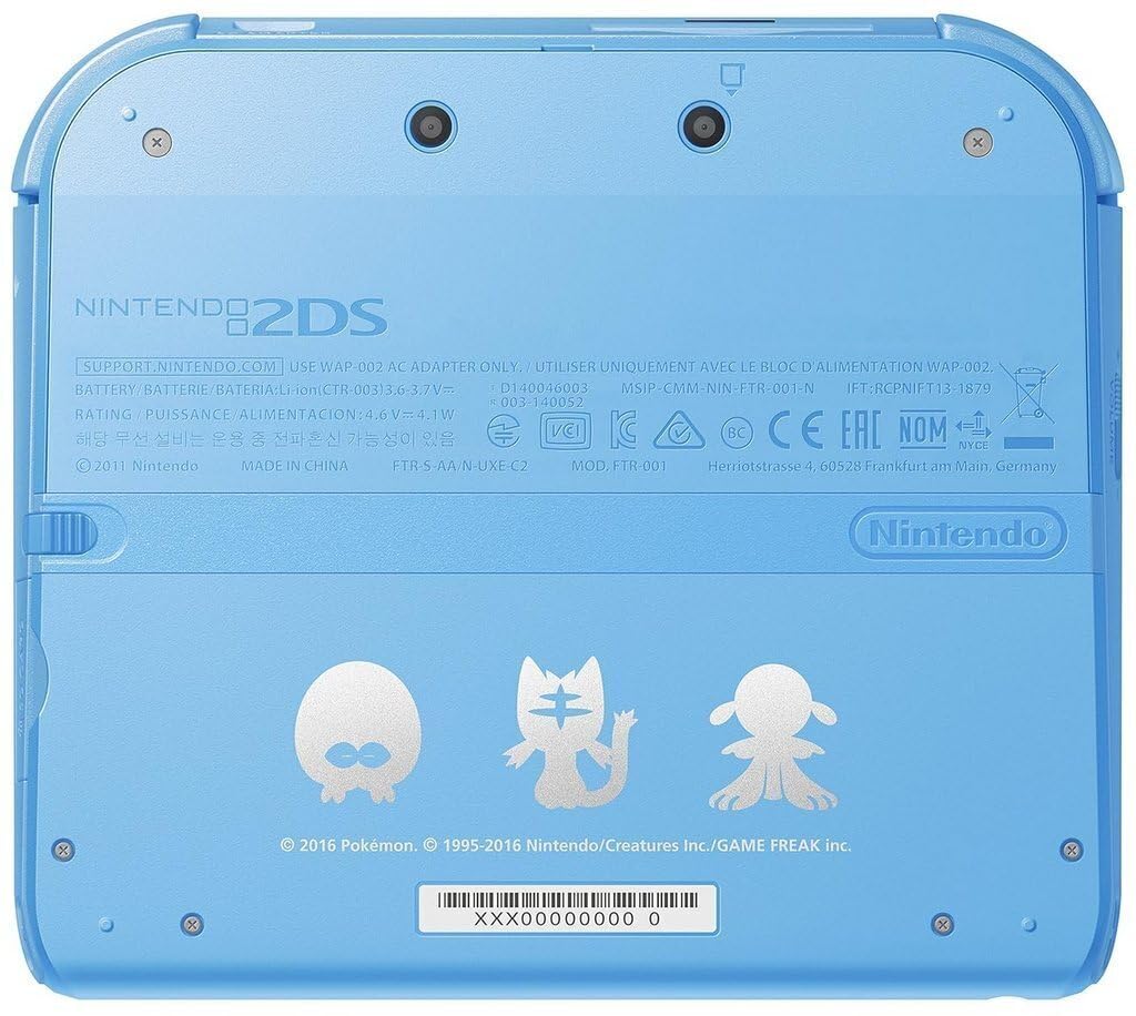Console Nintendo 2DS : bleu + Pokémon Lune Préinstallé - édition speciale