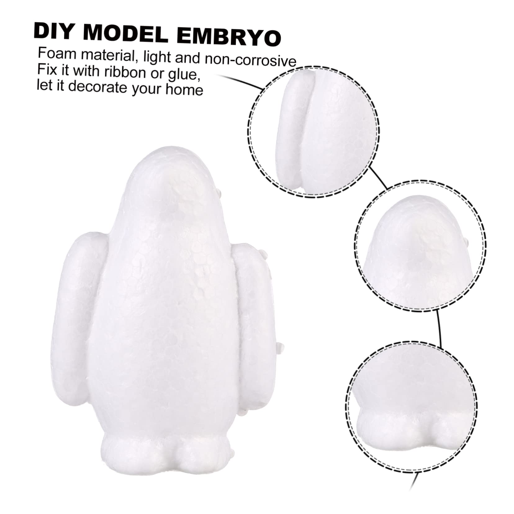 COHEALI Kit De 20 Pingouins En Mousse à Peindre – Figurines Blanches Pour DIY, Déco Créative, Projets Scolaires Ou Activités Manuelles
