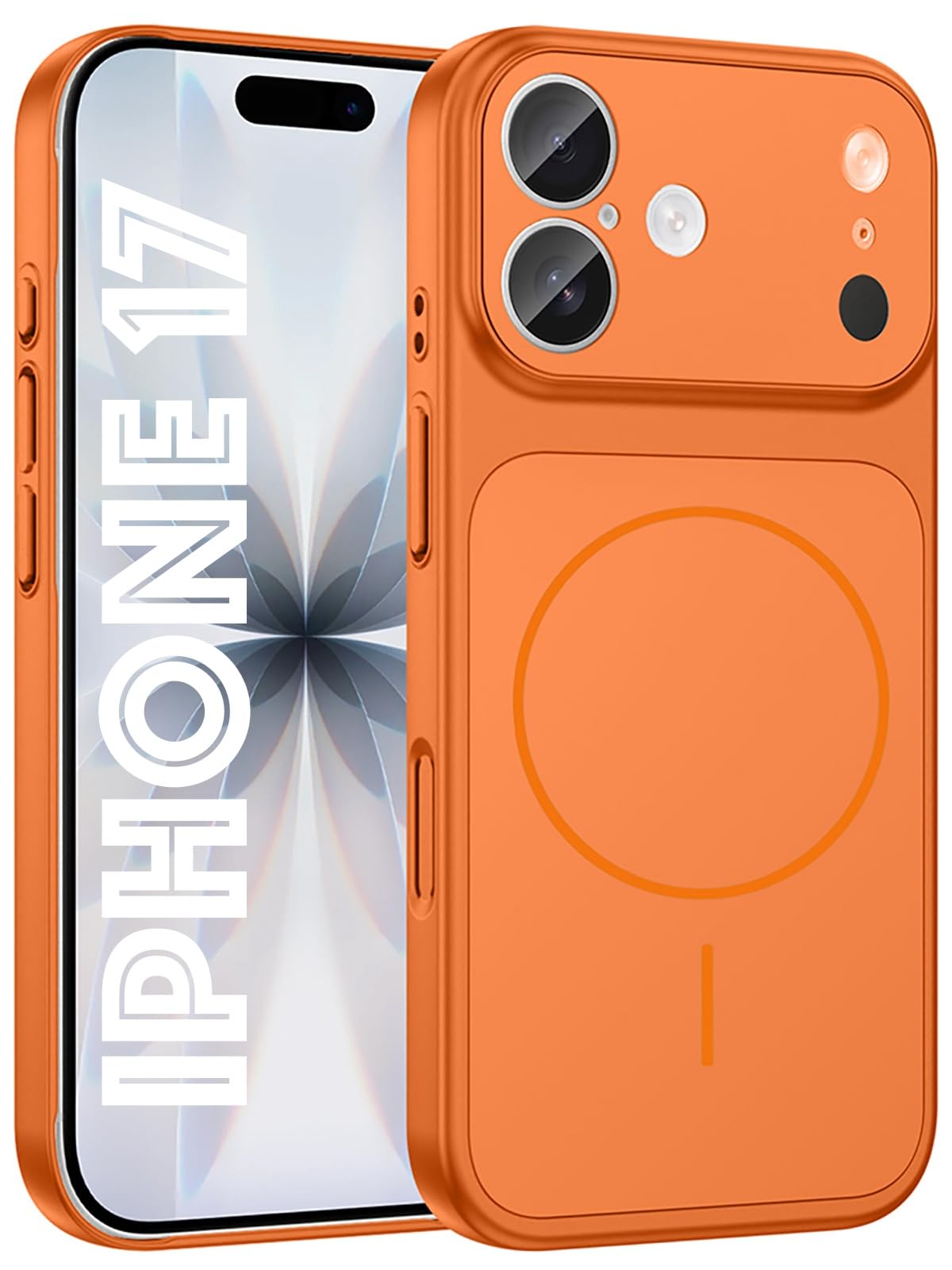 SHINESTAR Converter Case for iPhone 17 | Premium Protective Mag-Safe Cover | iPhone 17 Pro / 17 Pro Max Series Style Design | in-Built Camera Guard | Wireless Charging Compatible – Orange-image-21
