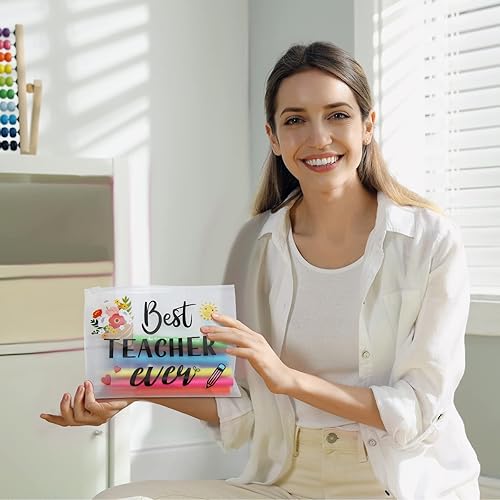 Miniatura 4 de Cunno 60 piezas de regalos de agradecimiento para profesores, a granel, pequeña bolsa de maquillaje impermeable, bolsa de cosméticos para lápices,