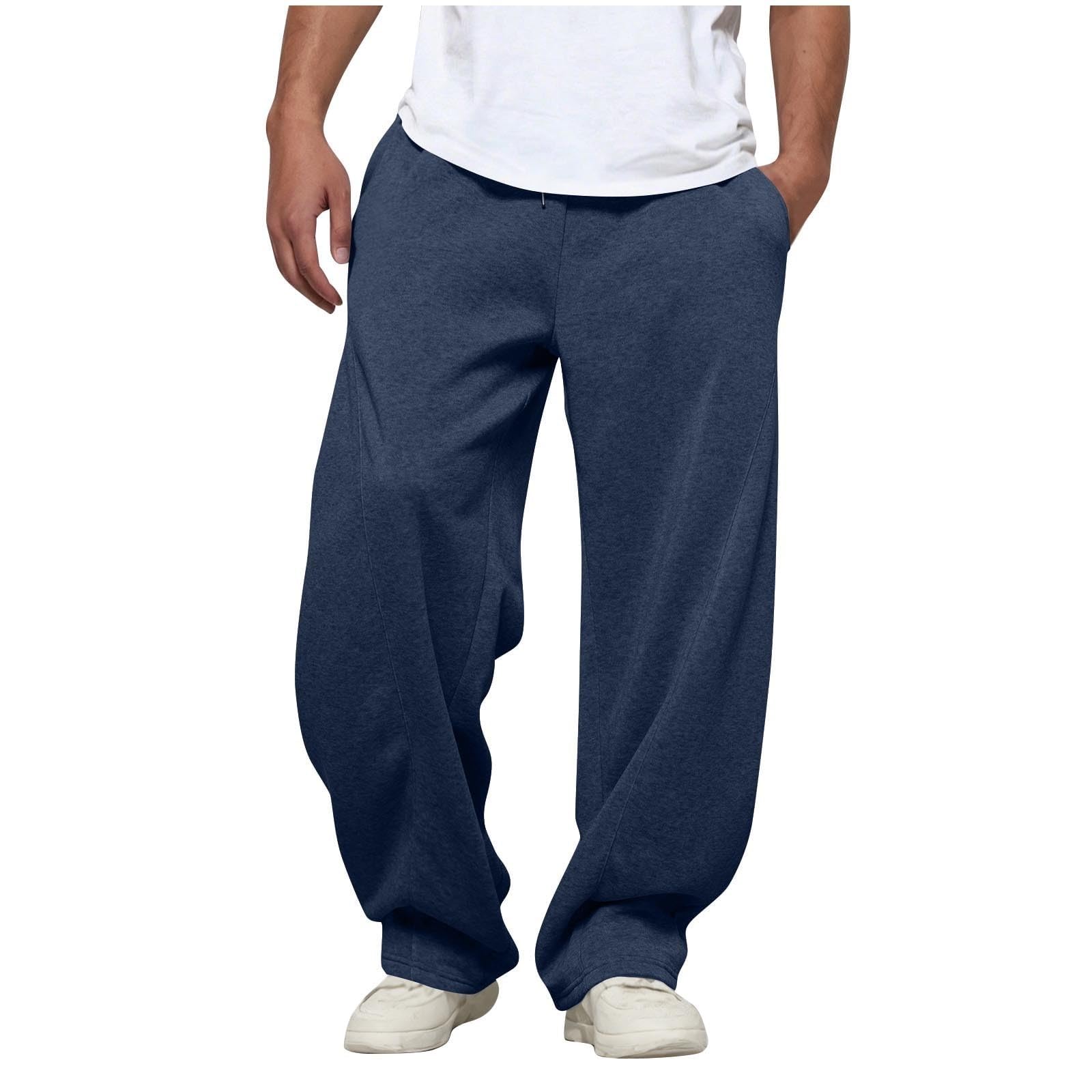 Pantalon De Jogging Homme Baggy Pantalon Jogging Large Hiver Chaud Y2K Sweatpants Grande Taille Training Sportswear Survêtement Mode Ample Fonctionnelles Pants Travail Taille Élastique