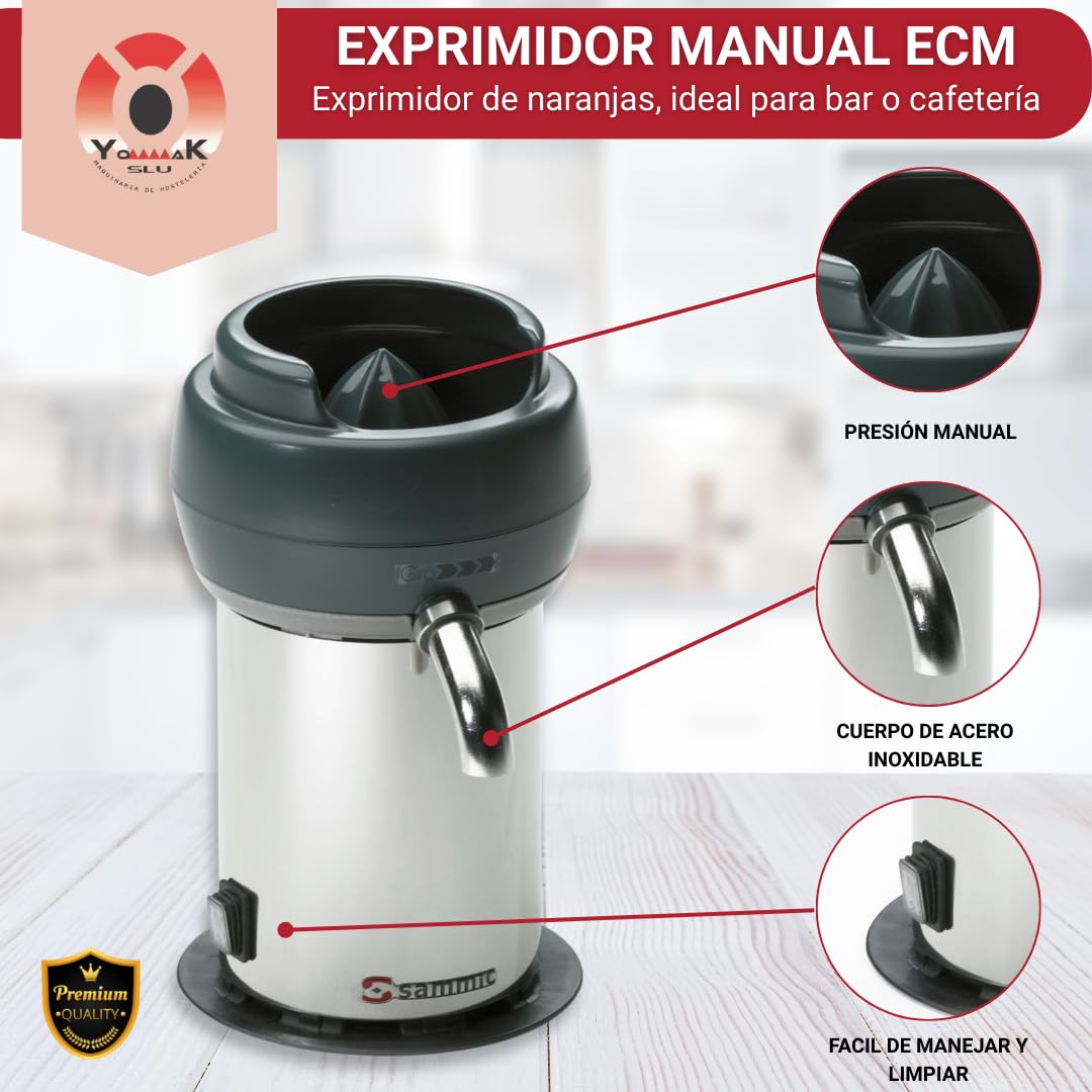 YOMMAK - Spremiagrumi elettrico professionale Sammic-ECM 130 W | Spremiagrumi manuale di succo e verdura in acciaio inox spremiagrumi | Ricambi spremiagrumi