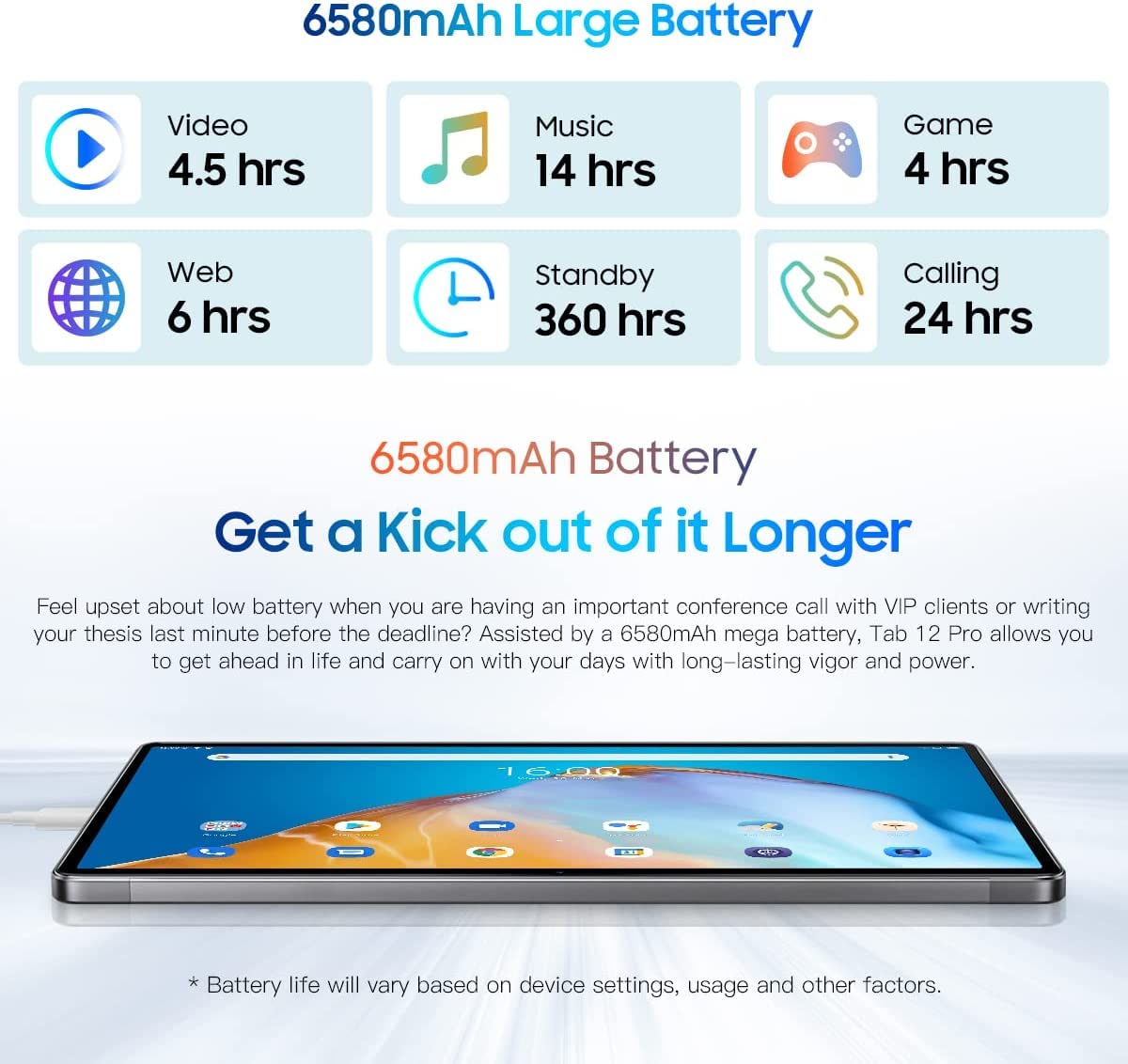Blackview Tab 12 Pro Android 12 Touchscreen Tablet, tela FHD+ de