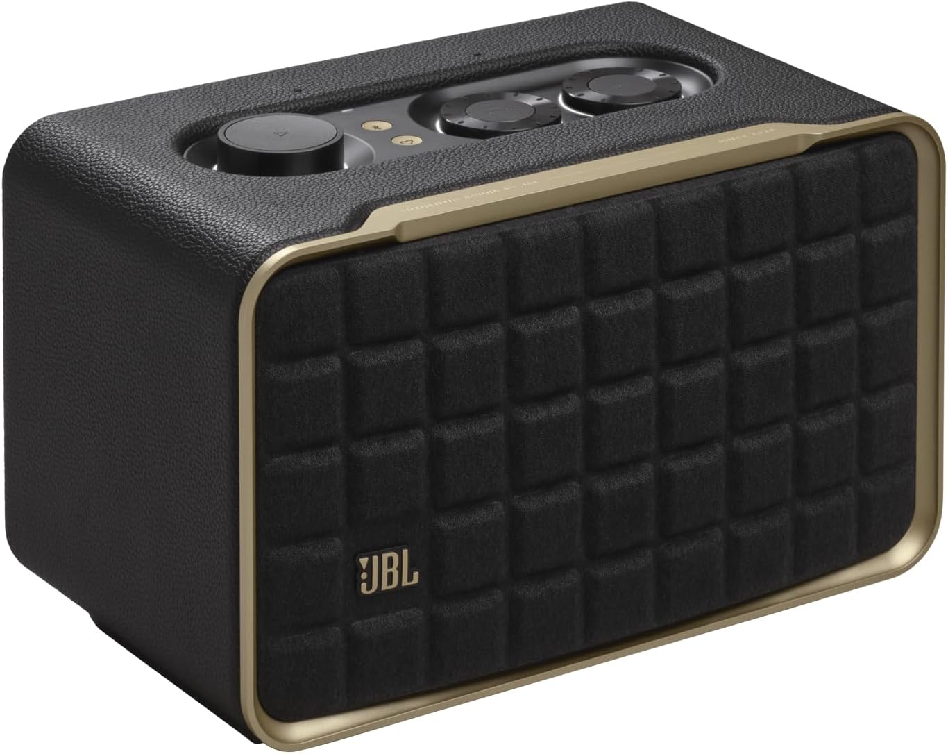 Authentics 200 - Retro-Style Smart Bluetooth Speaker with Powerful Sound, Wi-Fi & Voice Assistant Compatibility, JBLAUTH200BLKUK, Black