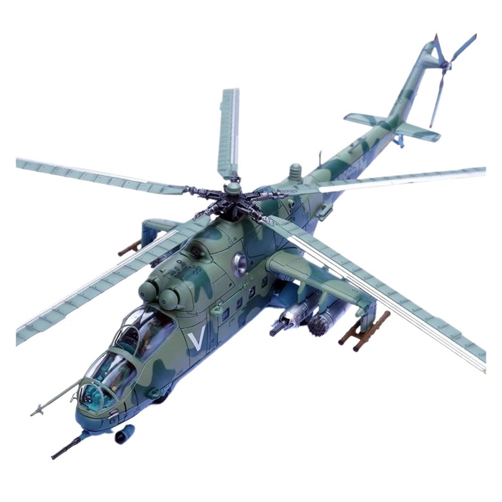 Mi-24 V helicóptero armado de aleación escala 1:72 modelo de avión sin desgaste 8