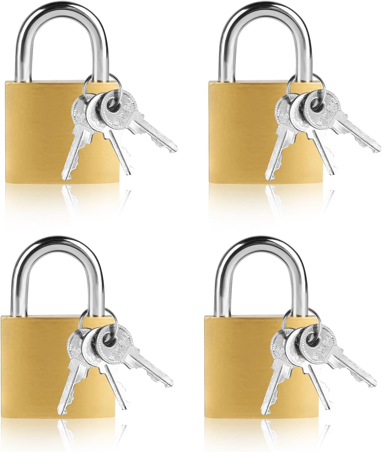 4 Pcs Small Padlock with Key, 32mm Small Locks with Keys, Padlocks with Keys, Pad Locks,Fitness center Locker Lock with Key,Candados para Locker