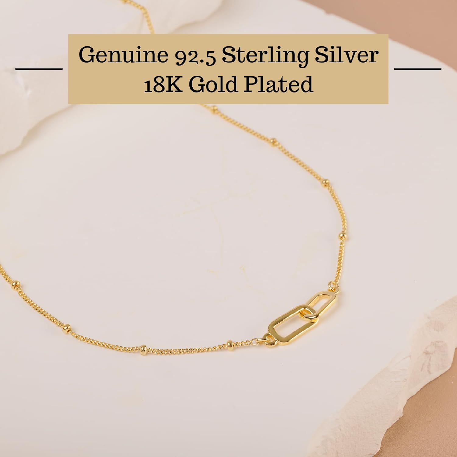 Heart Necklace Pendant Handmade 18k Gold Plated Dainty Gold Choker Necklace for Women Valentines Day Gifts for Her.