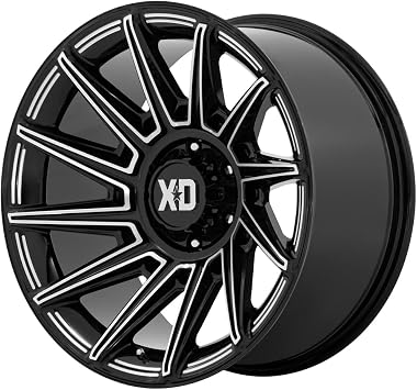 XD Series XD867 SPECTER Custom Wheel - 20x10،18 Offset، 8x165.1 Bolt Pattern، 125.1mm Hub - Gloss Black with Milled Accents Rim