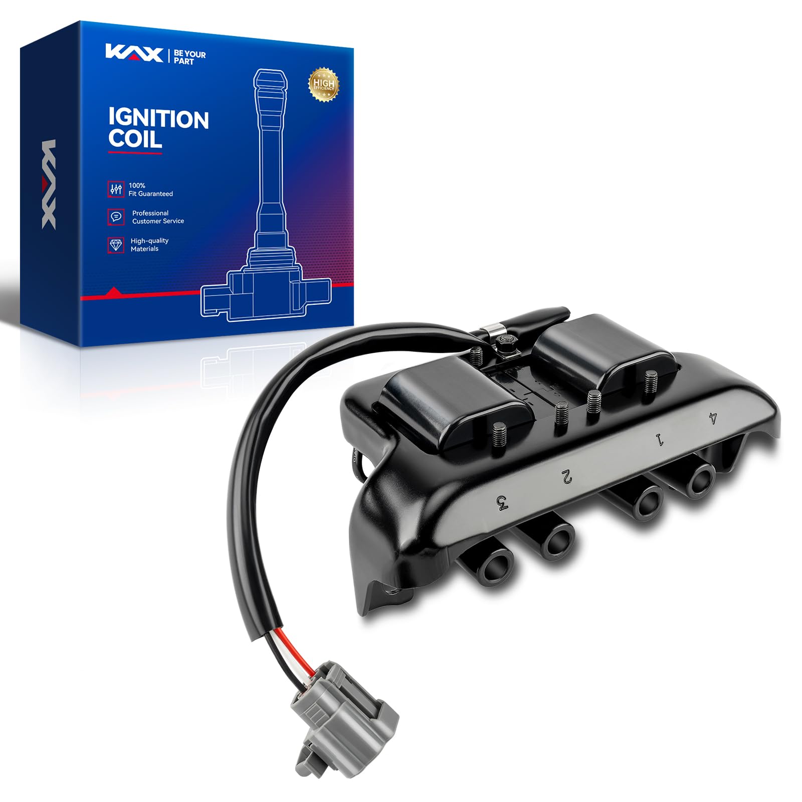 KAX Pack of 1 UF78 Ignition Coil Set for Mazda Miata 1990-1993, UF78