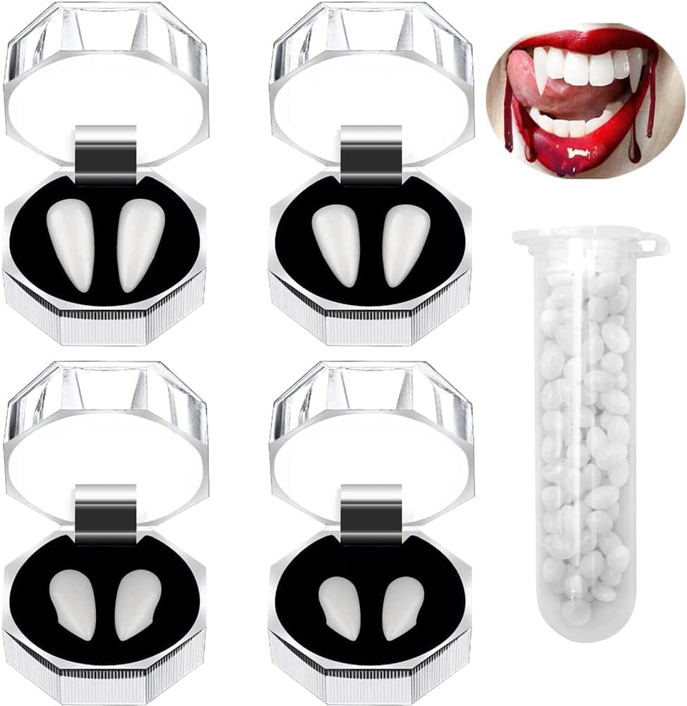 Buy Jorunb Vampire Teeth Fangs, Vampire Teeth with Adhesive, Halloween