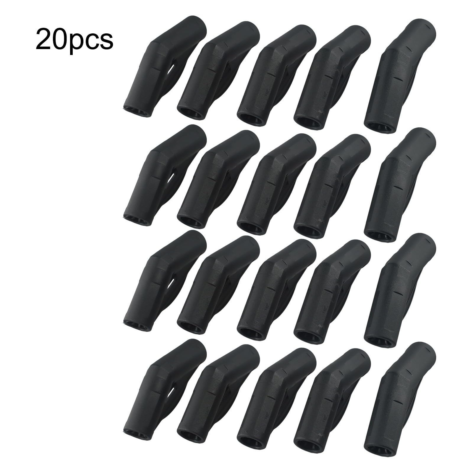 Whychstore Lot de 20 raccords de réparation pour poteau de tente, coude à 140° en plastique pour sections de tente incurvées