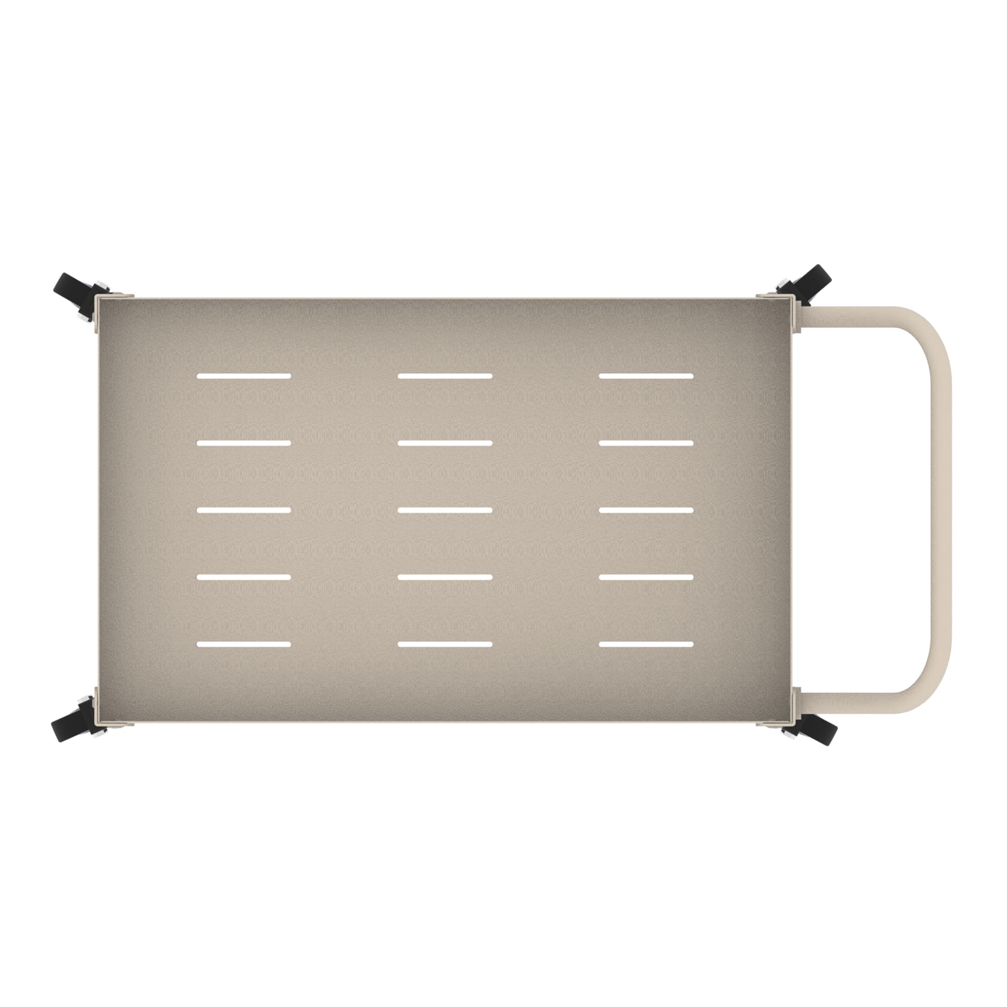 Casa.pro Carrello Portavivande da Giardino in Acciaio con 2 Ripiani 72x77x38 cm Champagne
