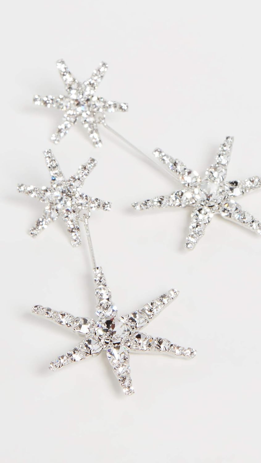 Jennifer Behr Women's Estee Earrings, Crystal, Clear, Silver, One Size - Image 4