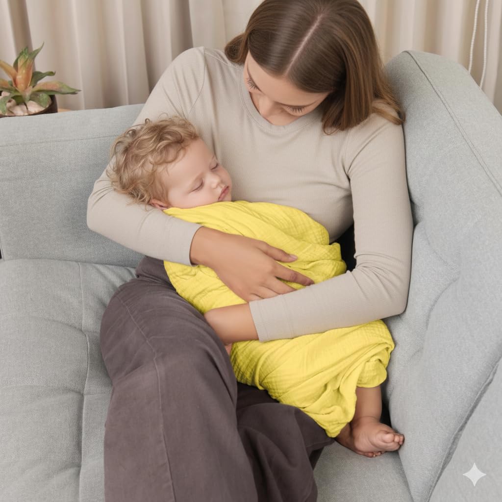 Muslin Swaddle Baby Blanket for Boys and Girls, 100% Cotton, Swaddles for Newborns, 47"x47", Soft Breathable Skin Friendly Warm – Pack of 2