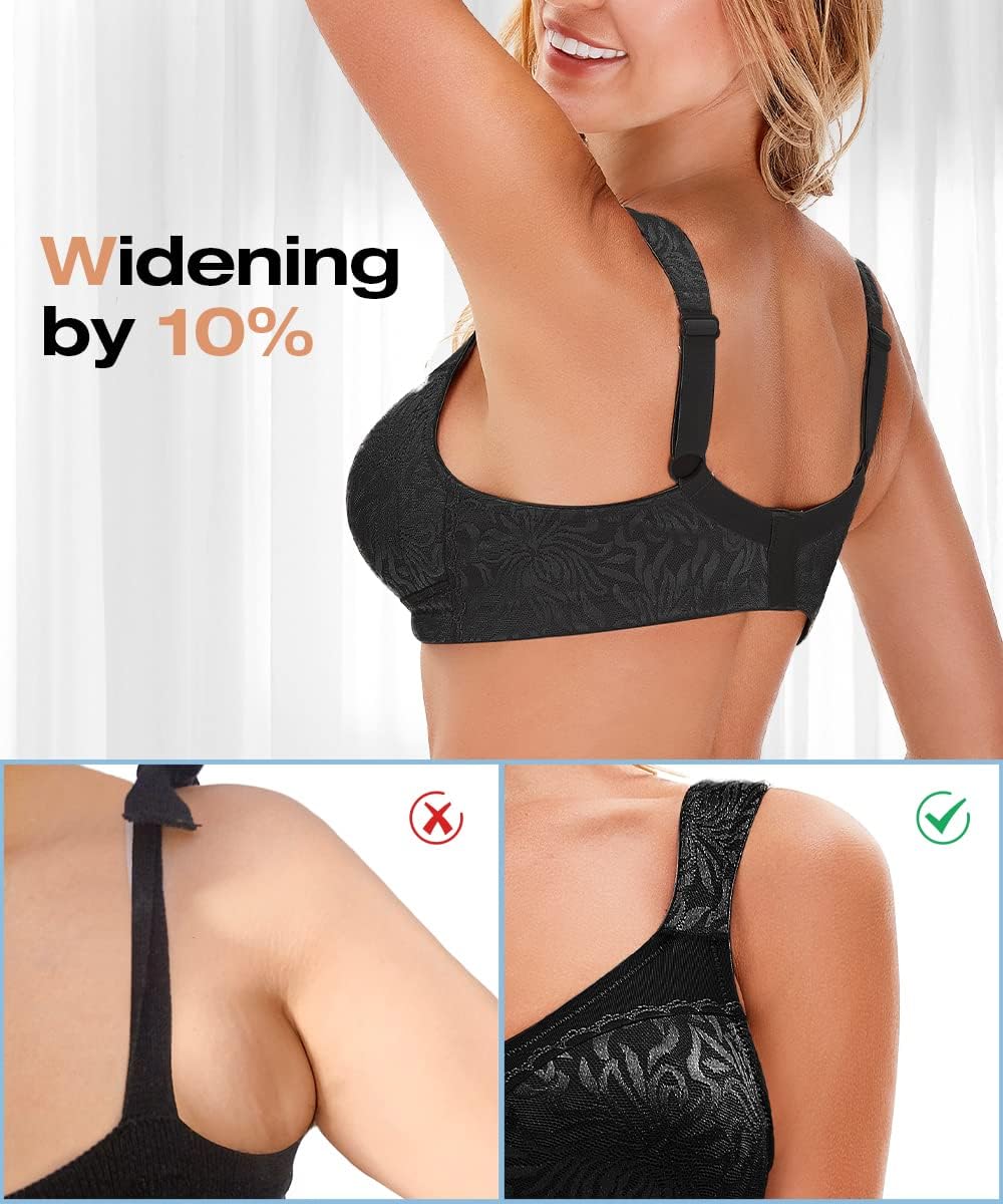 WingsLove Full Coverage Bras for Women Wirefree Non Padded Minimizer Bra Full Support Plus Size Bra Brassiere Femme - Image 5