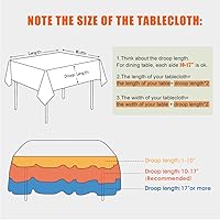 Vista 2 de WAITER TREE Mantel rectangular de lino sintético, impermeable y resistente a las arrugas, mantel decorativo oblongo, para cocina y comedor