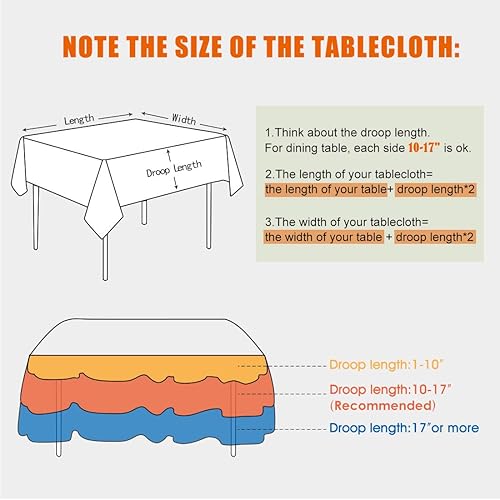 Miniatura 2 de WAITER TREE Mantel rectangular de lino mullido, impermeable y resistente a las arrugas, mantel decorativo oblongo, para cocina y comedor (marrón, 57